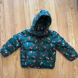 Polo by Ralph Lauren Green Cartoon Puffer Jacket